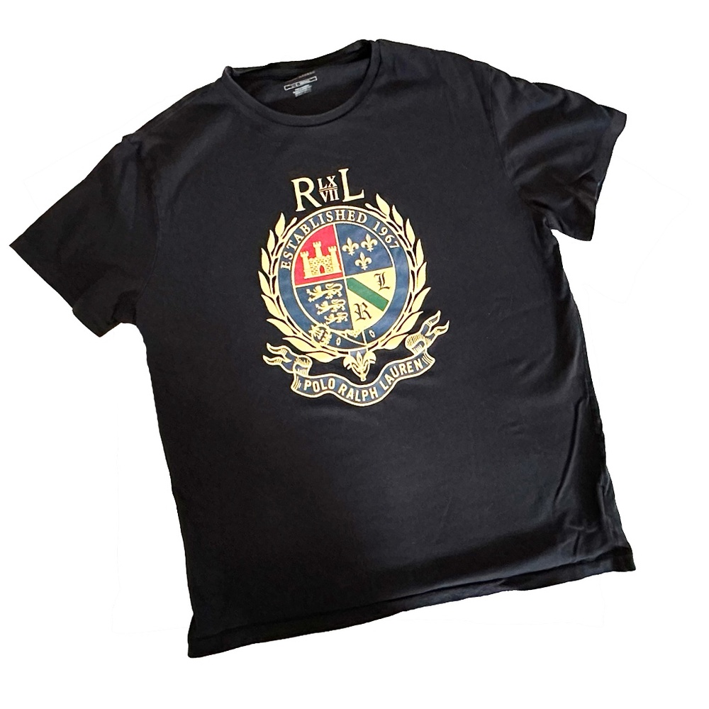 Ralph Lauren Gold Crest Logo RL 67 tee 🖤